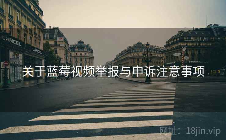 关于蓝莓视频举报与申诉注意事项