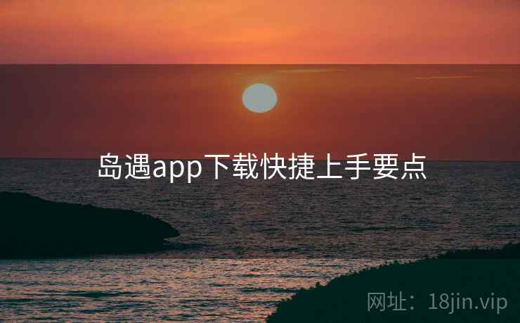 岛遇app下载快捷上手要点