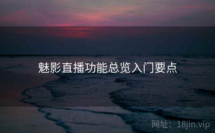 魅影直播功能总览入门要点