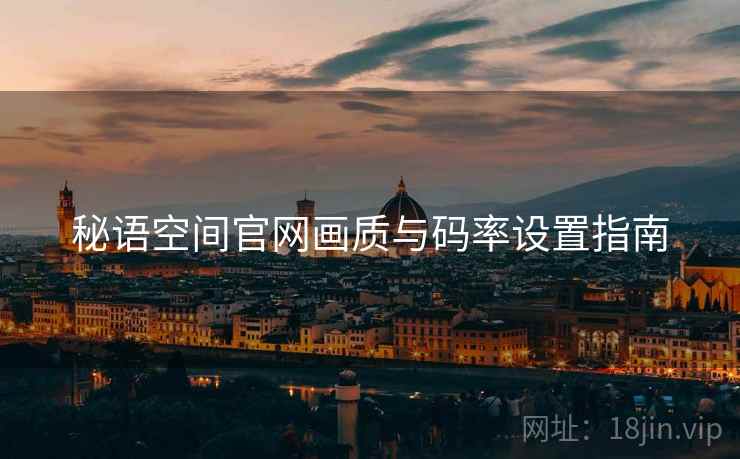 秘语空间官网画质与码率设置指南