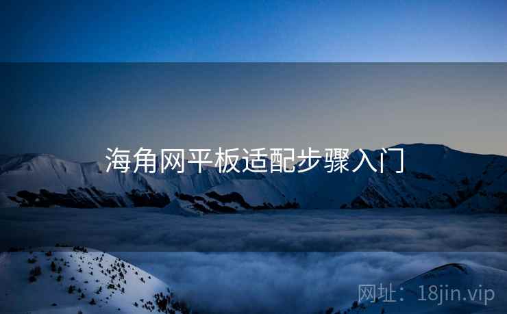 海角网平板适配步骤入门