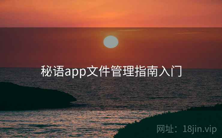 秘语app文件管理指南入门
