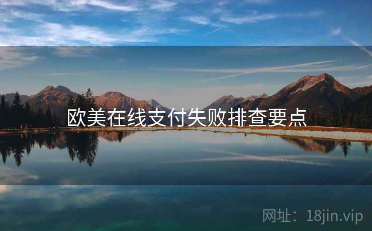 欧美在线支付失败排查要点
