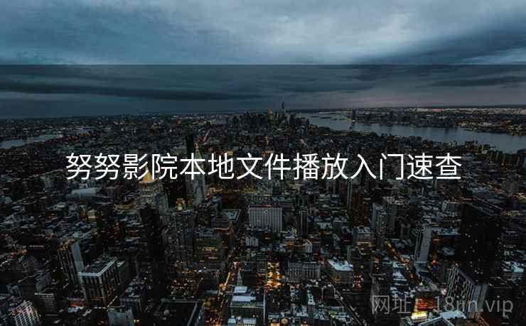 努努影院本地文件播放入门速查