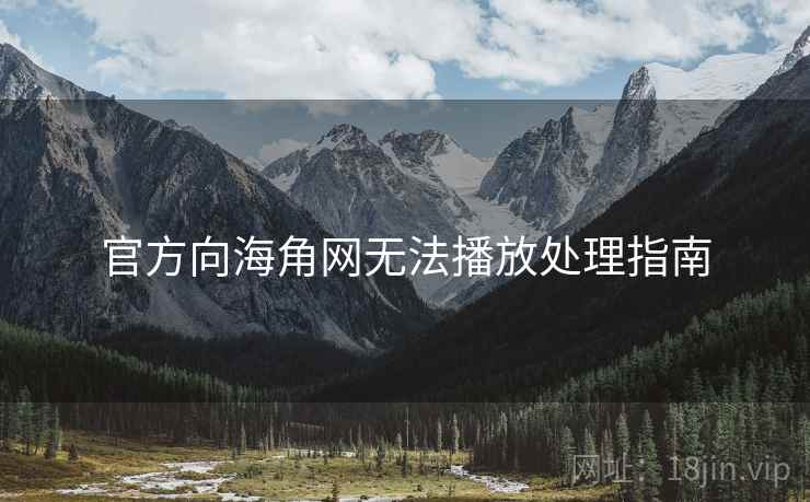 官方向海角网无法播放处理指南 官方向海角网无法播放处理指南